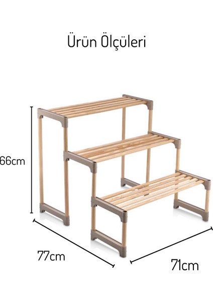 Basamaklı Masif Ahşap Düzenleyici Raf – Dekoratif Çok Katlı Organizer modelleri