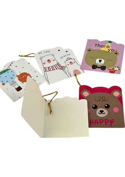 5’li Sevimli Desenli Hediye Kartı Seti – Tebrik, Doğum Günü, Yeni Yıl, Özel Gün Kutlama Kartı fırsatları