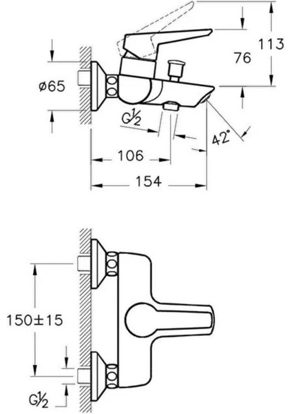 Solid S Banyo Bataryası + Solid S Kuğu Lavabo Bataryası + Doppo Prime Lux Tepe Duş Sistemi fırsatları