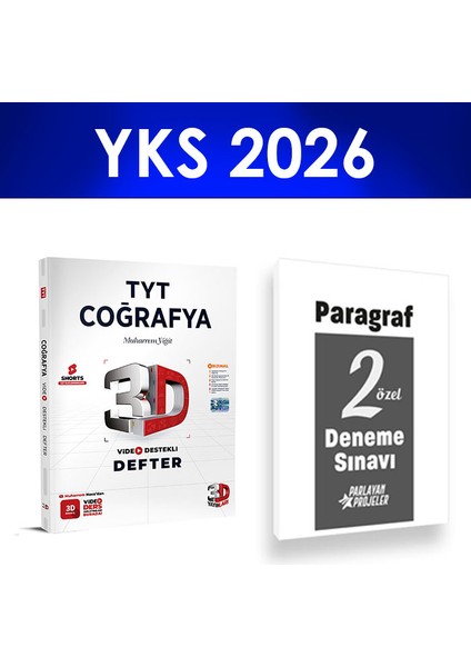 2026 Tyt Coğrafya Video Ders Defteri 3D Yayınları Paragraf Deneme Hediye