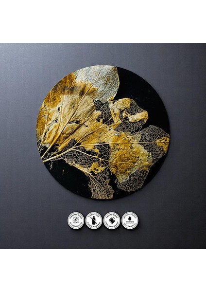 :temperli Cam Daire Tablo, Cam Tablo, Uv Baskı, CTT014