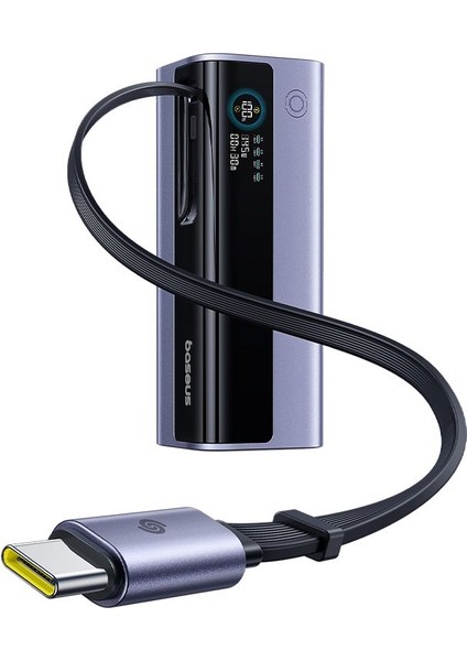 Energeek GR11 145W 20.000 Mah Geri Çekilebilir Dahili Type-C Kablolu 2x Type-C 1xusb Powerbank uzay gri modelleri