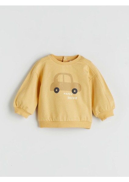 Lcw Baby Sari Baskılı Erkek Bebek Sweatshirt ve Eşofman Alt 2'li fırsatları