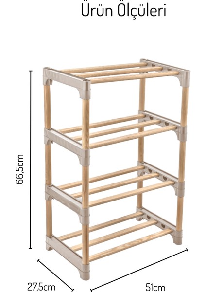4 Katlı Masif Ahşap Çok Amaçlı Raf – Mutfak, Banyo, Ofis Düzenleyici modelleri