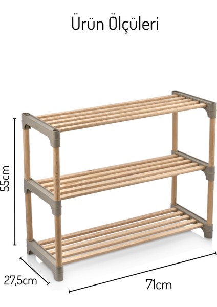 3 Katlı Geniş Raflı Masif Ahşap Çok Amaçlı Raf – Mutfak, Banyo, Ofis Düzenleyici modelleri
