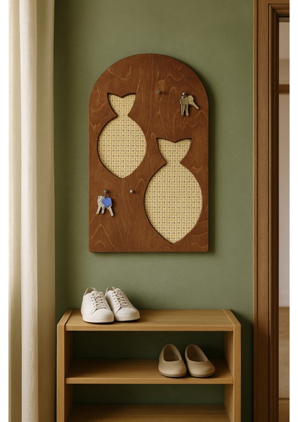 Ahşap Anahtarlık Askısı - Dekoratif Askılık