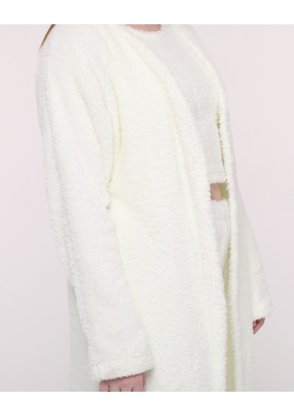 Kadın Welsoft Kumaş Beyaz Alt Üst Kimono Takımı fırsatları