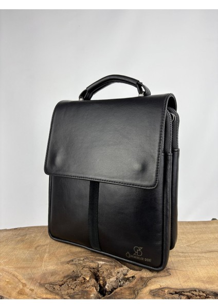 Siyah Çift Göz Kapaklı El Çantası