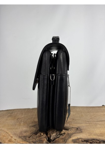 Siyah Çift Göz Kapaklı El Çantası indirimleri