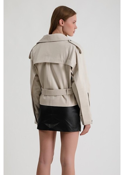 Kadın Oversize Biker Deri Ceket indirimleri