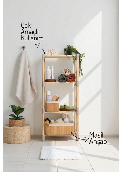 4 Katlı Büyük Boy , Çok Amaçlı Masif Ahşap - Mutfak, Banyo, Ofis Düzenleyici fiyatları