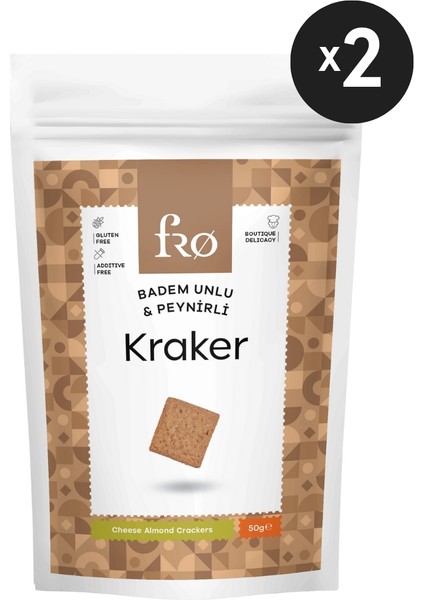 2'li Badem Unlu Peynirli Kraker Atıştırmalık