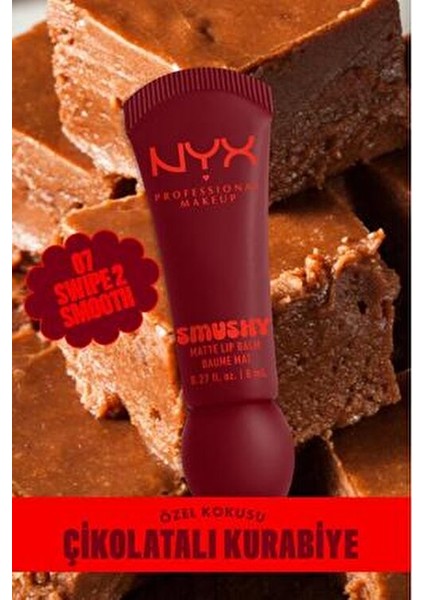Smushy Yumuşacık Mat Dudak Balmı 07 Swipe Kadifemsi Mat Görünüm 10 Renk Seçeneği