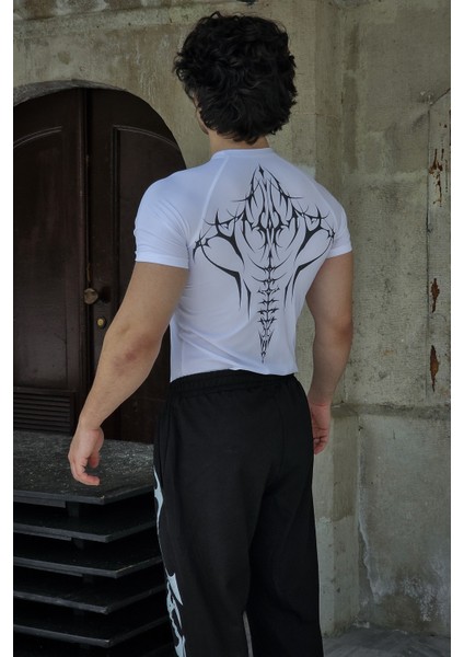 Cyber Bones - Compression T-Shirt (Beyaz)