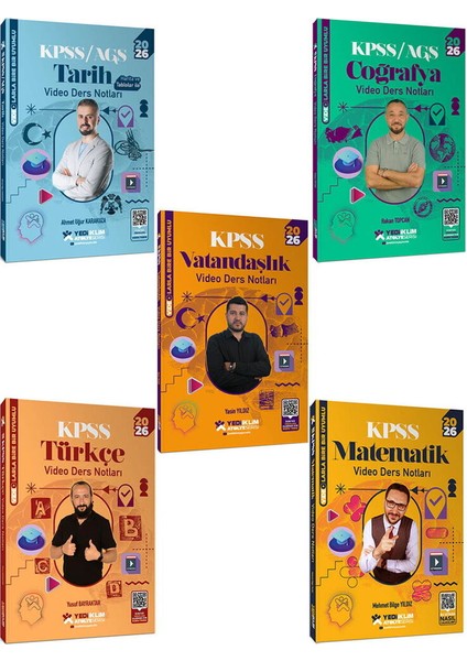 2026 Kpss Genel Yetenek Genel Kültür Atölye Video Ders Notları 5 Li Set Yediiklim Paragraf Hediyeli
