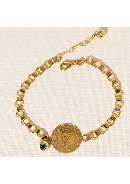 İtalyan Ezme Çeyrek Altın Bileklik