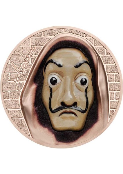Salvador Dali Soygun Maskesi Gümüş Sikke Coin