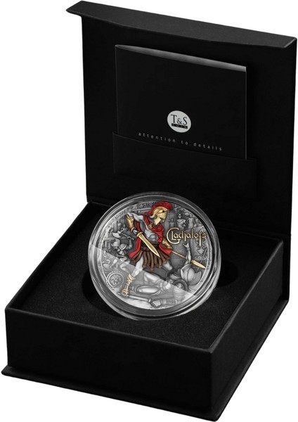 Agakulche Gladyatör Gümüş Sikke Coin