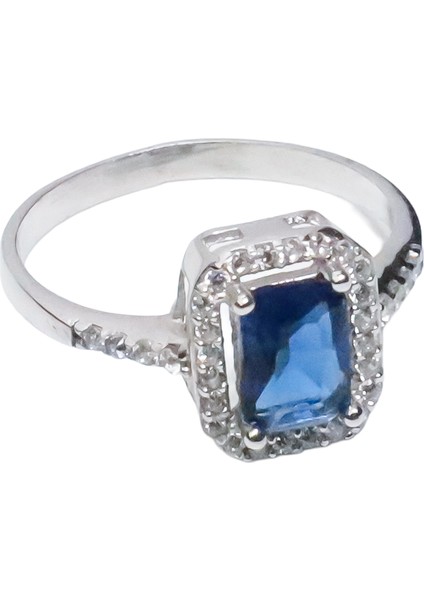 Baget Taşlı Gümüş Kare Model Takı Seti S6KL 925