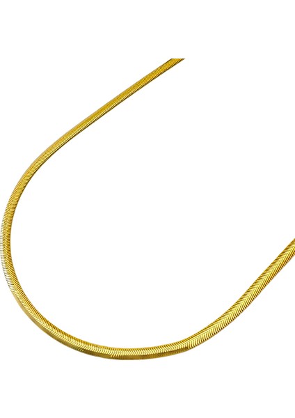 Agakulche Italyan Ezme Balık Sırtı 3,30 mm Altın Zincir