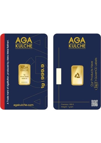 1 gr 24 Ayar 999.9 Külçe Altın