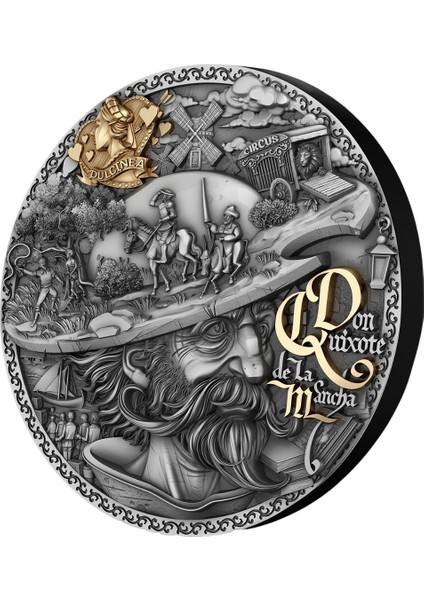 Agakulche Don Kişot Altın Kaplama Gümüş Sikke Coin
