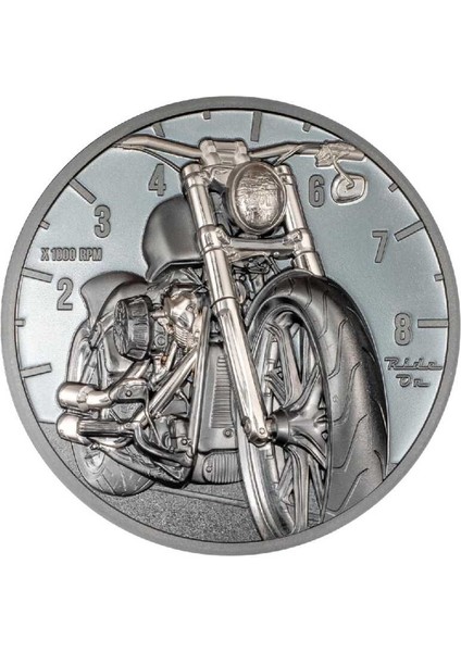 Motorsiklet Gümüş Sikke Coin