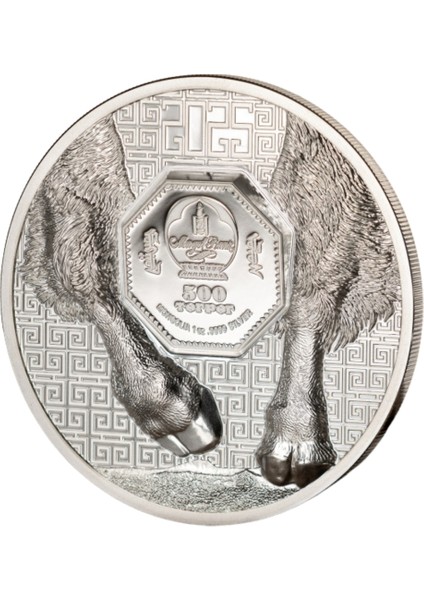 Agakulche Moğolistan Bizonu Gümüş Sikke Coin