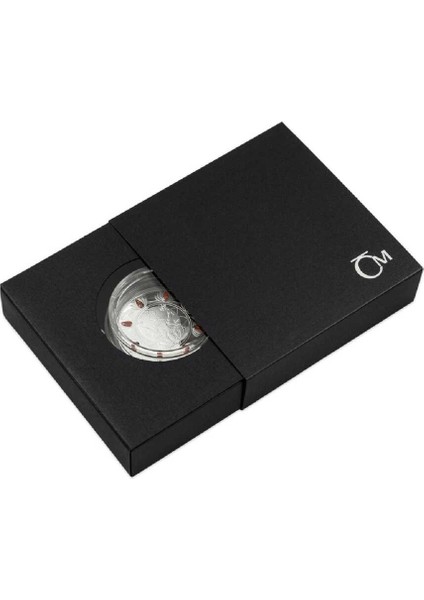 AgaKulche Diwali Festivali Kristal Taşlı Gümüş Sikke Coin