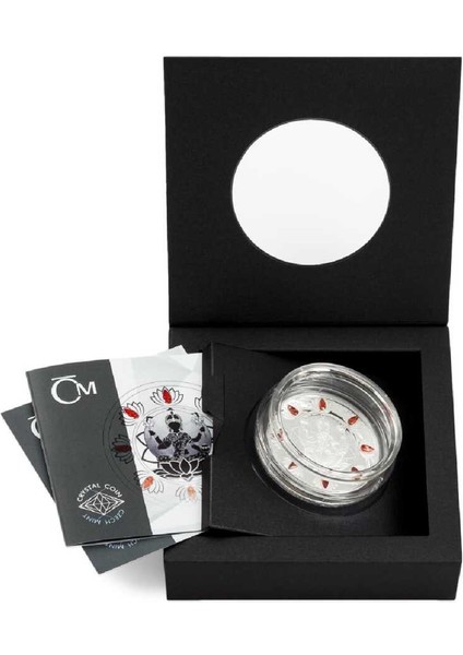 AgaKulche Diwali Festivali Kristal Taşlı Gümüş Sikke Coin