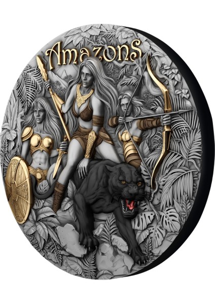 Agakulche Amazonlar Altın Kaplama Gümüş Sikke Coin
