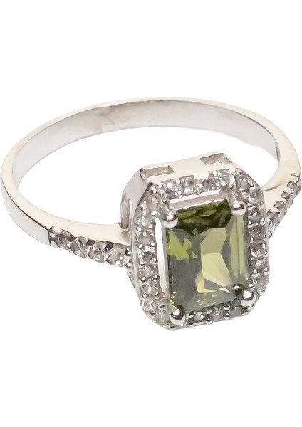 Baget Taşlı Gümüş Kare Model Takı Seti S6KO 925