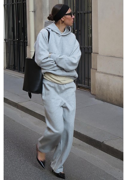 Grimelanj Kapüşonlu Basic Kadın Eşofman Takımı MG2533