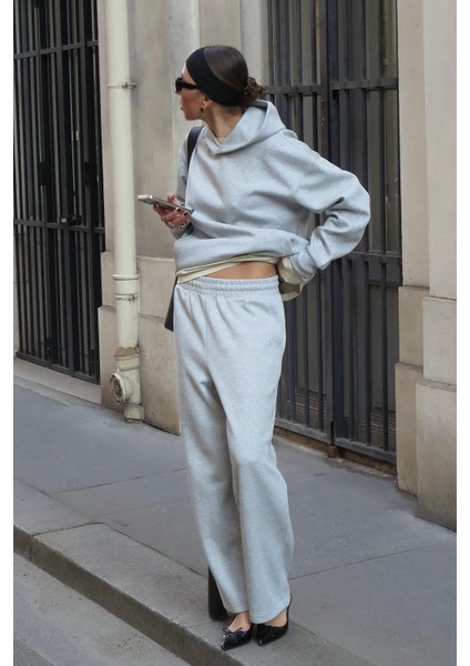 Grimelanj Kapüşonlu Basic Kadın Eşofman Takımı MG2533 fırsatları