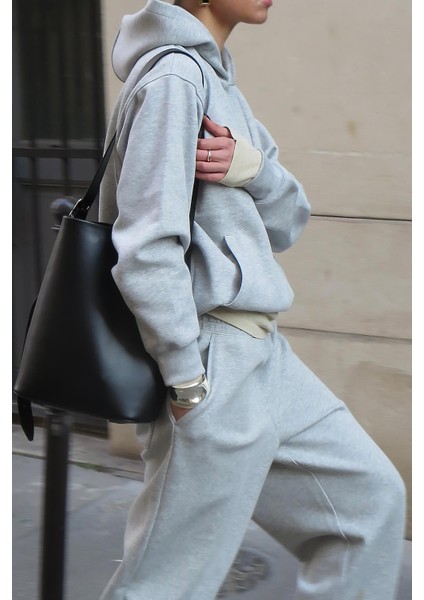 Grimelanj Kapüşonlu Basic Kadın Eşofman Takımı MG2533 indirimleri