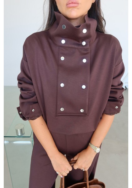 Çıtçıtlı Modal Sweat Eşofman Alt Takım fırsatları