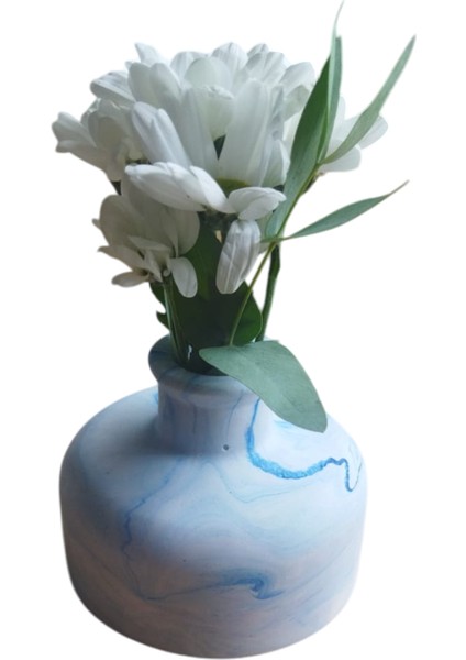 Homemade Dekoratif Obje Mavi Desenli Vazo Oval fiyatları