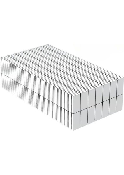 100 Adet 15X10X1.5 mm Köşeli Neodyum Mıknatıs N35 Magnet Dayanıklı Nikel Kaplama