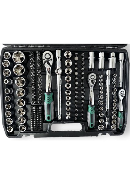 Tam Profesiyonel Germany 72 Diş Eğik Cırcır 216 Parça Lokma Takımı Oto Tamirci Tam Set 1/2-3/8-1/4 fırsatları