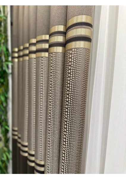 Nivemeshome Mızraklı FT632256 V-5302 Toprak 1/3 Sık Pile Fon Perde Apm modelleri