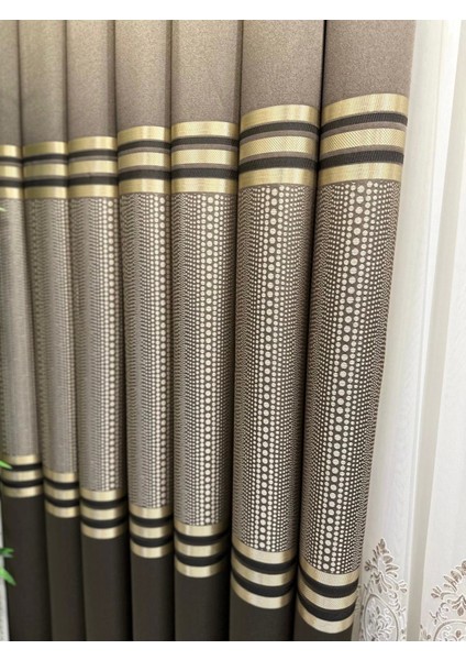 Nivemeshome Mızraklı FT632256 V-5302 Toprak 1/3 Sık Pile Fon Perde Apm fırsatları