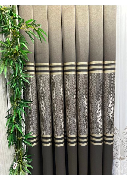 Nivemeshome Mızraklı FT632256 V-5302 Toprak 1/3 Sık Pile Fon Perde Apm fiyatları