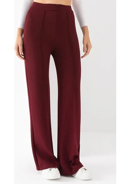 Ahves Çımalı Ispanyol Paça Pantolon 1590 - Bordo fırsatları