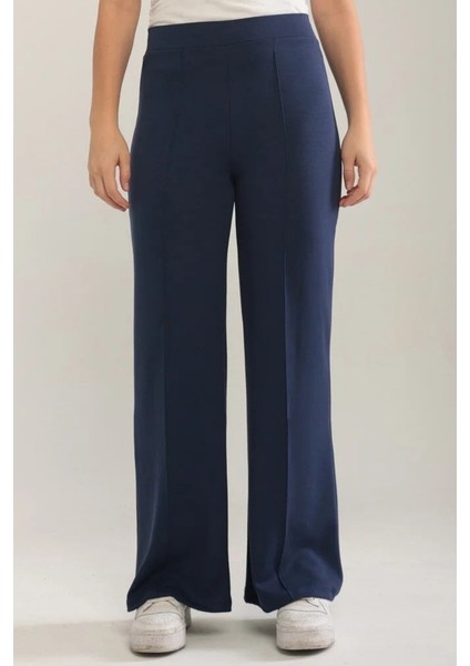 Ahves Çımalı Ispanyol Paça Pantolon 1590 - Lacivert