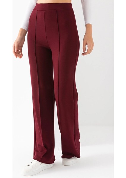 Ahves Çımalı Ispanyol Paça Pantolon 1590 - Bordo fiyatları