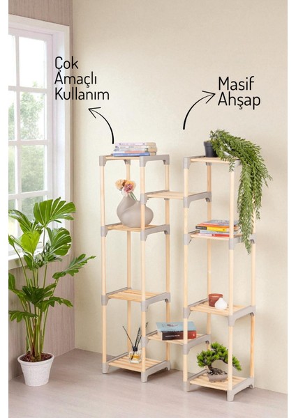 10 Bölmeli Masif Ahşap Düzenleyici Raf – Çok Katlı Depolama ve Organizer Ünitesi fiyatları