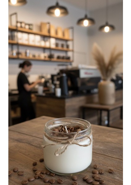 Likya Kahve Kokulu El Yapımı Mum – Kahve Çekirdekli Tasarım, %100 Doğal Soya Wax, 330 gr fiyatları