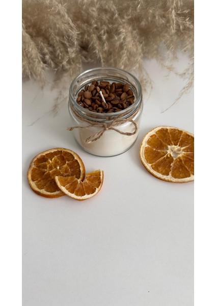 Likya Kahve Kokulu El Yapımı Mum – Kahve Çekirdekli Tasarım, %100 Doğal Soya Wax, 330 gr fırsatları