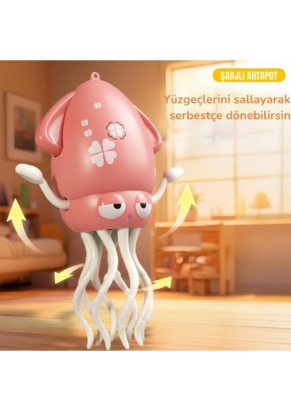 Dans Eden Şarjlı, Ledli , Işıklı ve Müzikli Dansçı Ahtapot Kali indirimleri