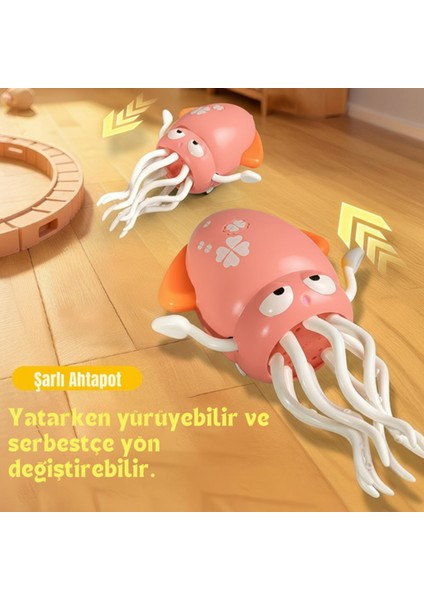 Dans Eden Şarjlı, Ledli , Işıklı ve Müzikli Dansçı Ahtapot Kali